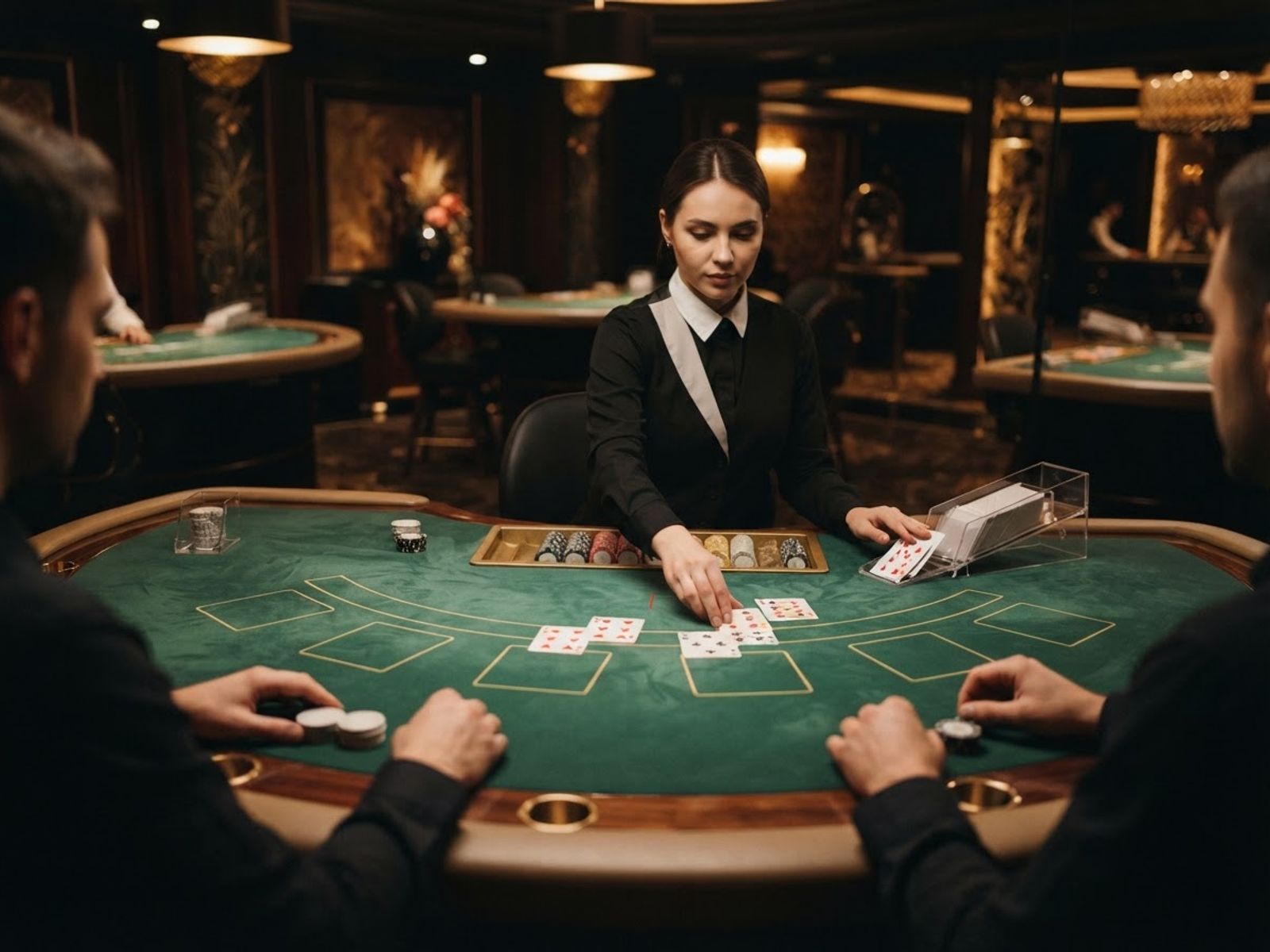 Live baccarat med spillekort