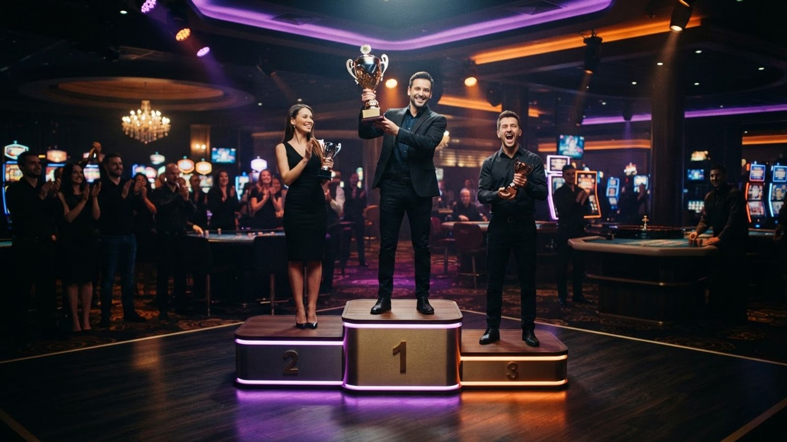 Trofæ til en casinoturnering hos Slotmonster